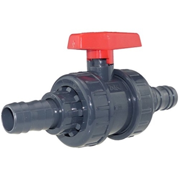 PVC Kugelhahn 2 Wege Schlauchtülle 38 mm - 3