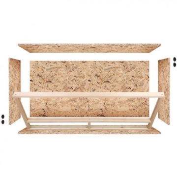 REPITERRA Terrarium aus Holz 120x60x60 cm mit Seitenbelüftung aus OSB Platten mit Floatglas - 3