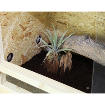 REPITERRA Terrarium aus Holz 120x60x60 cm mit Seitenbelüftung aus OSB Platten mit Floatglas - 5