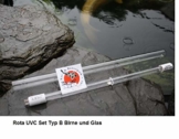 Rota Set Quarzglas + UVC Ersatzlampe 40 Watt für Tauch UVC - 1