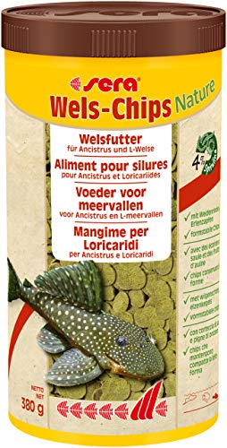 sera 00508 Wels-Chips 1000 ml - Die Chips für raspelnde Welse (z.B. Ancistrus und L-Welse) - 1