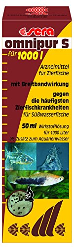 sera 02170 omnipur S 50 ml - Arzneimittel mit Breitbandwirkung gegen die häufigsten Zierfischkrankheiten im Süßwasser - 1