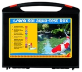 sera 07715 KOI Aqua-Test Box Testkoffer für den Teich mit 10 verschiedenen Wassertest pH, GH, KH, NH3/NH4, NO2, NO3, PO4, Fe & Cu Teichwasser Testen für Fortgeschrittene schnell, genau, professionell - 1