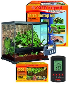 sera 32000 reptil Terra biotop 60 Terrarium - ein modernes Glasterrarium 60x60x45cm zur Haltung von Zwerg-Bartagamen, Chamäleons, Frösche, Salamander und Schnecken oder Insekten - 1