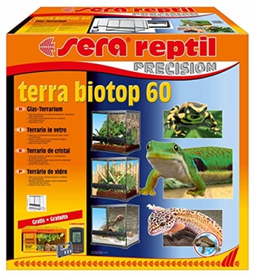 sera 32000 reptil Terra biotop 60 Terrarium - ein modernes Glasterrarium 60x60x45cm zur Haltung von Zwerg-Bartagamen, Chamäleons, Frösche, Salamander und Schnecken oder Insekten - 6