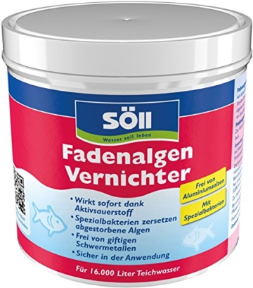Söll 11608 FadenalgenVernichter - Besonders effizent & ergiebig - Sicher in der Anwendung - 500 g - 1
