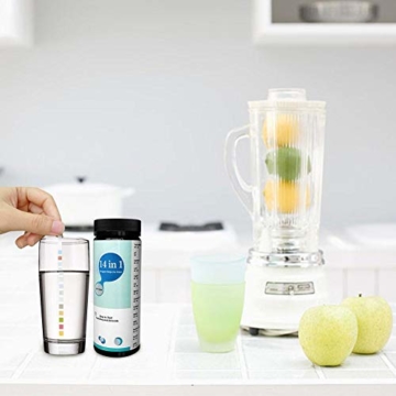starter 14 In 1 Trinkwasserteststreifen, Wasserqualitätstest Für Brunnen Und Leitungswasser, Einfache Und Schnelle Härtemessung, PH, Brom, Nitrat Und Mehr, 1 Packung (100 Stück) - 3