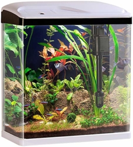 Sweetypet Fischbecken: Nano-Aquarium-Komplett-Set mit LED-Beleuchtung, Pumpe und Filter, 25 l (Aquarien) - 1