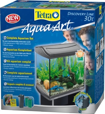 Tetra AquaArt Discovery Line Aquarium-Komplett-Set 30 Liter anthrazit (inklusive Tetra EasyCrystal Innenfilter, ideal für die Haltung von Krebsen und Garnelen) - 2
