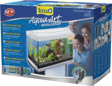 Tetra AquaArt Discovery Line Aquarium-Komplett-Set weiß (inklusive Tetra EasyCrystal FilterBox, ideal für die Haltung von Garnelen, Krebse oder tropischen Zierfische), 60 L, weiß - 2