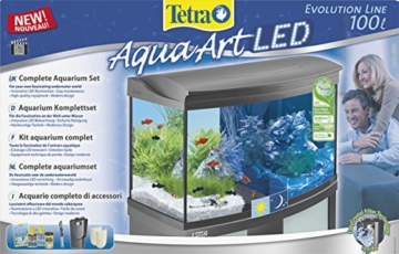 Tetra AquaArt Evolution Line LED Aquarium-Komplett-Set 100 Liter anthrazit (moderne LED Beleuchtung, integrierte Tag-Nachtlichtschaltung, gebogene Frontscheibe) - 2
