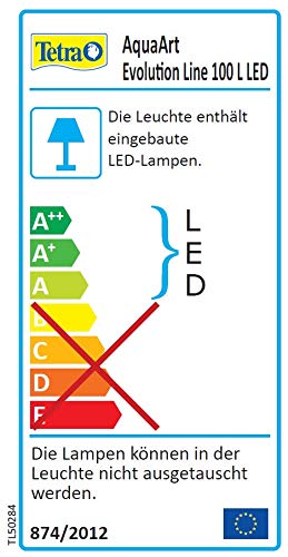 Tetra AquaArt Evolution Line LED Aquarium-Komplett-Set 100 Liter anthrazit (moderne LED Beleuchtung, integrierte Tag-Nachtlichtschaltung, gebogene Frontscheibe) - 16