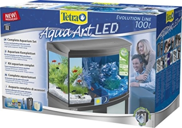 Tetra AquaArt Evolution Line LED Aquarium-Komplett-Set 100 Liter anthrazit (moderne LED Beleuchtung, integrierte Tag-Nachtlichtschaltung, gebogene Frontscheibe) - 3