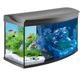 Tetra AquaArt Evolution Line LED Aquarium-Komplett-Set 100 Liter anthrazit (moderne LED Beleuchtung, integrierte Tag-Nachtlichtschaltung, gebogene Frontscheibe) - 1
