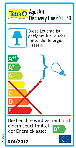 Tetra AquaArt LED Aquarium-Komplett-Set (inklusive LED-Beleuchtung, Tag- und Nachtlichtschaltung, EasyCrystal Innenfilter und Aquarienheizer, ideal für Zierfische) 60 Liter weiß - 8