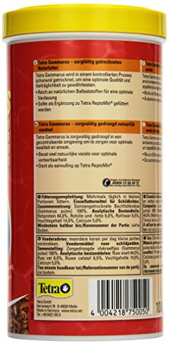 Tetra Gammarus hochwertiges Naturfutter für Wasserschildkröten aus ganzen Bachflohkrebsen, 1 Liter Dose - 2