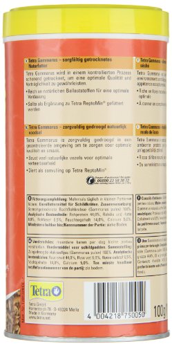 Tetra Gammarus hochwertiges Naturfutter für Wasserschildkröten aus ganzen Bachflohkrebsen, 1 Liter Dose - 3