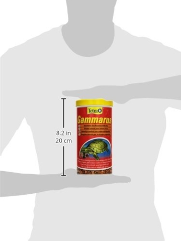 Tetra Gammarus hochwertiges Naturfutter für Wasserschildkröten aus ganzen Bachflohkrebsen, 1 Liter Dose - 4
