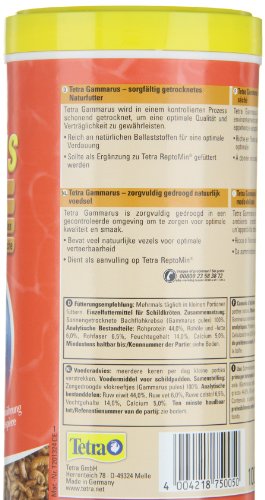 Tetra Gammarus hochwertiges Naturfutter für Wasserschildkröten aus ganzen Bachflohkrebsen, 1 Liter Dose - 5