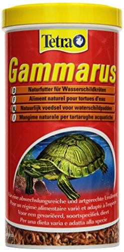 Tetra Gammarus hochwertiges Naturfutter für Wasserschildkröten aus ganzen Bachflohkrebsen, 1 Liter Dose - 1