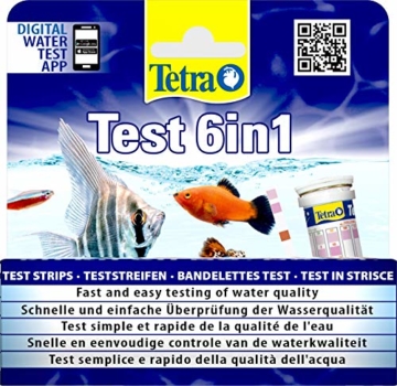 Tetra Test 6in1 Wassertest, für das Aquarium, schnelle und einfache Überprüfung der Wasserqualität, 1 Dose (25 Stk.) - 2