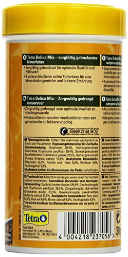 TetraDelica Natural Snack 4-in-1-Mix, Naturfutter-Mischung vier separaten Fächern für alle Zierfische, 250 ml Dose - 2