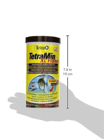 TetraMin XL Flakes, Hauptfutter für alle Zierfische mit größerem Maul in Flockenform, Futterverwertung, 1 Liter Dose - 7