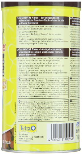 TetraMin XL Flakes, Hauptfutter für alle Zierfische mit größerem Maul in Flockenform, Futterverwertung, 1 Liter Dose - 8