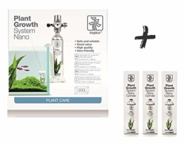 Tropica CO2-Nano-System - Komplettset + 3X CO2 - Ersatzflaschen 95g Vorratspack - 1