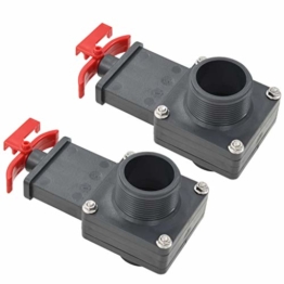 vidaXL 2x Absperrschieber 1,5" Pool Schieber Zugschieber Ventil Schlauch Teich - 1