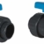 well2wellness® PVC-Kugelhahn mit 2-Wege Klebeanschluss 20mm - Blauer Griff - 2 Stück - 1