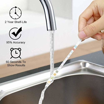 Wonderfulrita Trinkwasserteststreifen Upgrade 14-in-1 Wasser- Und Leitungswasserqualitätstest Einfacher Und Schneller Härtetest PH Bromnitrat Etc1 Packung (100 Stück) - 3