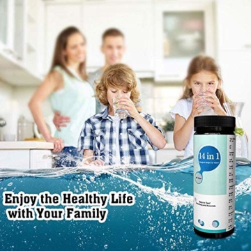 Wonderfulrita Trinkwasserteststreifen Upgrade 14-in-1 Wasser- Und Leitungswasserqualitätstest Einfacher Und Schneller Härtetest PH Bromnitrat Etc1 Packung (100 Stück) - 6