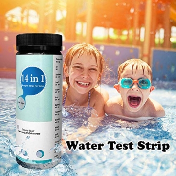 Wonderfulrita Trinkwasserteststreifen Upgrade 14-in-1 Wasser- Und Leitungswasserqualitätstest Einfacher Und Schneller Härtetest PH Bromnitrat Etc1 Packung (100 Stück) - 7