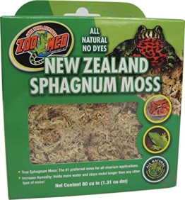 Zoo Med CF3-NZE New Zealand Sphagnum Moss, 1.31 l natürliches Torfmoos-Substrat zur Feuchtigkeitsregulierung im Terrarium - 1