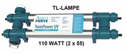 AquaForte Twin Power UV TL 110 Watt UVC Teichlampe/-klärer/-Filter, Alu, Aqua - 1