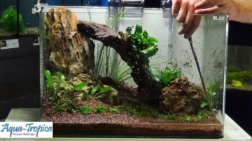 Blau Aquaristic - Nano-Aquarium Square 28 Liter - Starter Komplettset LED, Filter - 6