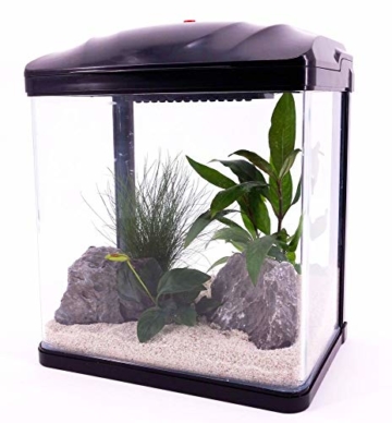 Hr-230 schwarz Nano Aquarium Komplettaquarium Mini Aquarium Filteranlage Nanoaquarium Komplett Filter Beleuchtung - 2