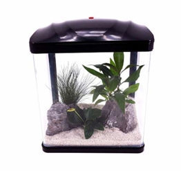 Hr-230 schwarz Nano Aquarium Komplettaquarium Mini Aquarium Filteranlage Nanoaquarium Komplett Filter Beleuchtung - 1