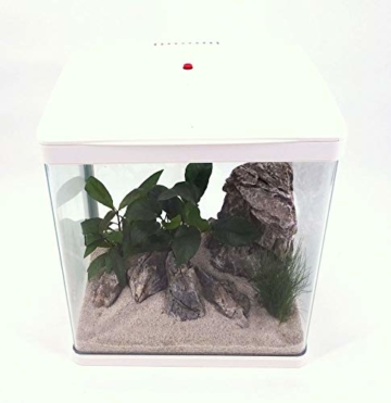 HR-320 weiß Nano Aquarium Komplettaquarium Mini Aquarium Filteranlage Nanoaquarium Komplett Filter Beleuchtung - 2