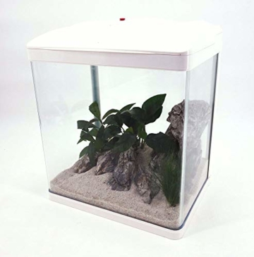 HR-320 weiß Nano Aquarium Komplettaquarium Mini Aquarium Filteranlage Nanoaquarium Komplett Filter Beleuchtung - 3