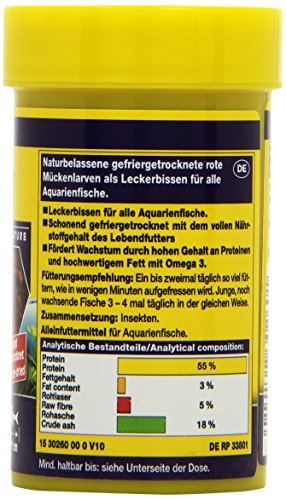 JBL NovoFil 30260 Ergänzungsfutter für wählerische Aquarienfische, Rote Mückenlarven, 100 ml - 2