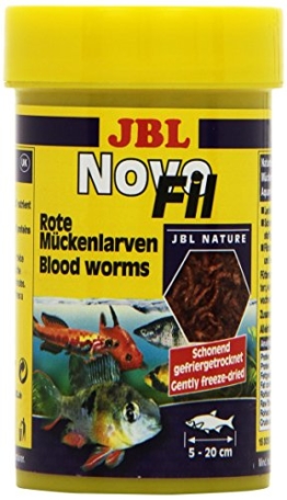 JBL NovoFil 30260 Ergänzungsfutter für wählerische Aquarienfische, Rote Mückenlarven, 100 ml - 1