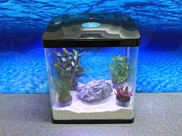 Nano Aquarium der HRC Reihe in verschiedenen Größen und Farben Filteranlage Nanoaquarium Komplett Filter Beleuchtung, HRC ohne Deko:HRC 320 schwarz - 1