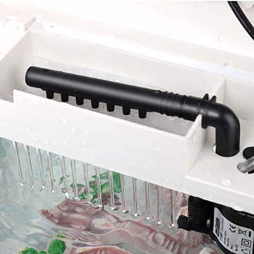 Nobleza - Nano-Fischtank-Aquarium mit LED-Leuchten & Filtersystem, tropischeAquarien, 14 Liter, Schwarz … - 4