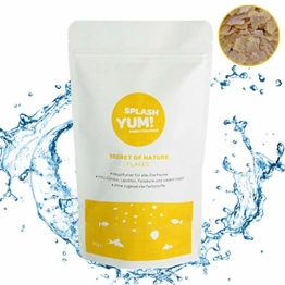 SplashYum! Flocken Fischfutter Aquarium Teich Hauptfutter alle Zierfische mit L-Carnitin, Lecithin, Folsäure Flockenfutter Flakes Leckerbissen für Diskus Wels Guppy Futter Platy Cichliden - 1