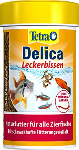 TetraDelica Bloodworms, Naturfutter für Zierfische, enthält zu 100% gefriergetrocknete rote Mückenlarven, 100 ml Dose - 3