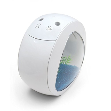 allpondsolutions kleines, rundes Nano-Aquarium, tropisches süßwasserbecker, LED-Beleuchtung, 13,5 l, grau. - 3