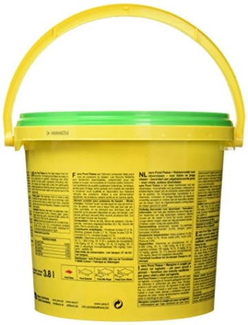 sera 07075 pond flakes 3800 ml - das lange schwimmende Flockenfutter für kleinere Teichfische - 3
