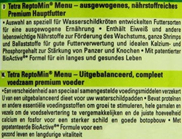 Tetra ReptoMin Menu Hauptfuttermix (in drei verschiedenen Formen, schwimmfähige Futtersticks für Wasserschildkröten mit Pellets, Krill und Shrimps), 1er Pack (1 x 250 ml Dose) - 8